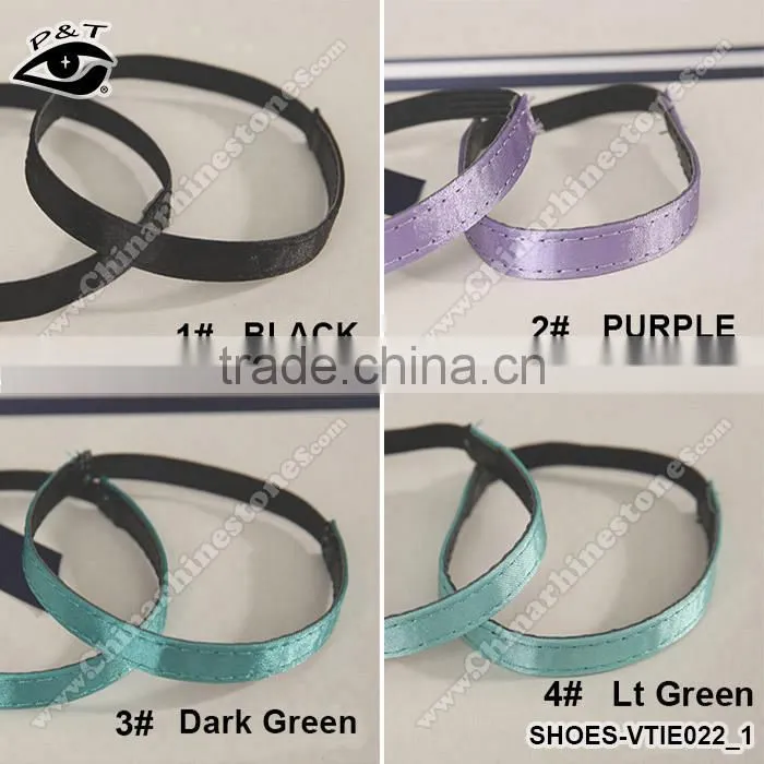 10 colors satin shoe lace elastic shoe straps for high heels