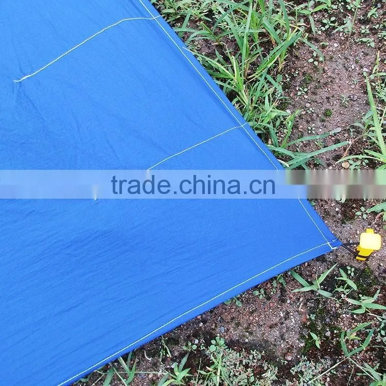 9x10 feet family size 6-8 people 210T nylon picnic camping beach blanket with anchors, stakes, pockets waterproof quick dry