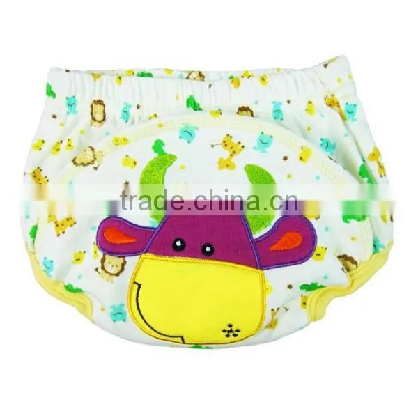 lovely monkey footprints design waterproof baby cloth nappy diaper