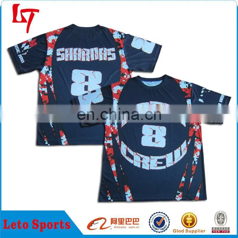 Sublimated Uniform Team Wear Top Custom Lacrosse Jersey,full sublimation custom lacrosse T shirts