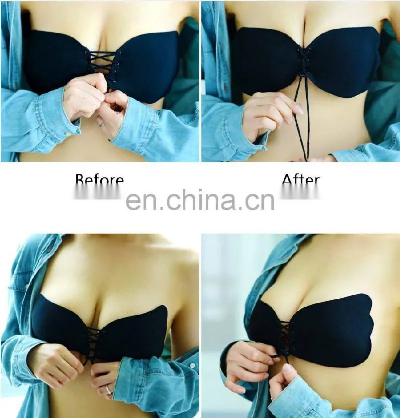 Sexy Formal Dress Seamless Strapless backless silicone push up fly Bra