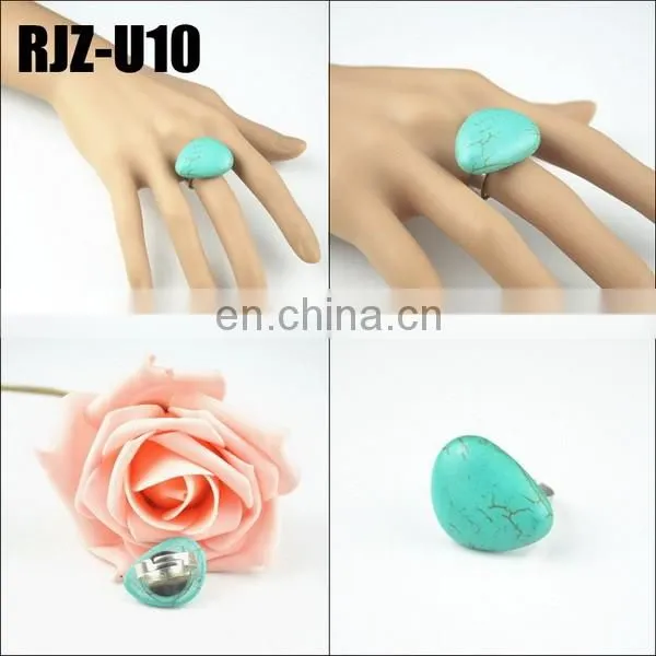 Different Size Turquoise Cuff Ring In Stock