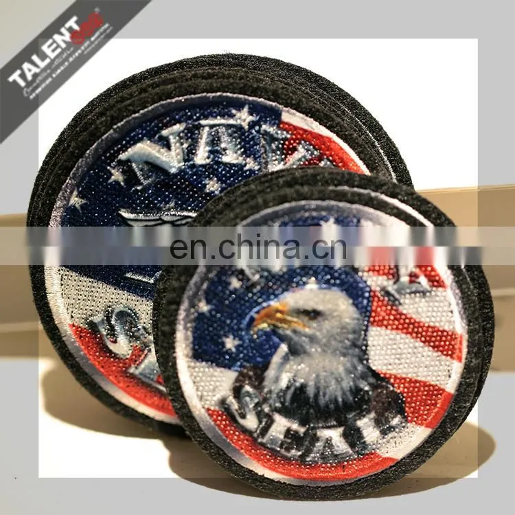 wholesale custom private woven embroidery school uniform logo name badge