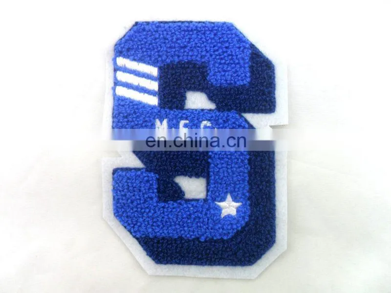custom polyester embroidery towel chenille patches