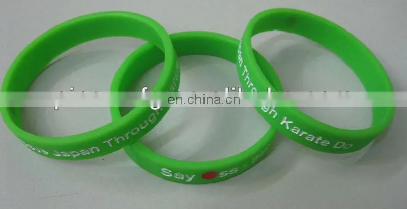 debossed full color silicone wristbands