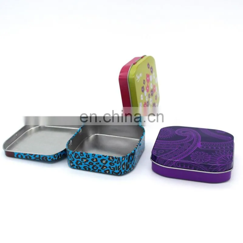 Mini metal tin case with hinge/altoid candy tins