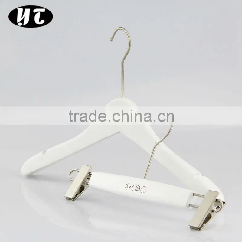 HA359 bamboo clothes hanger with hook on the top