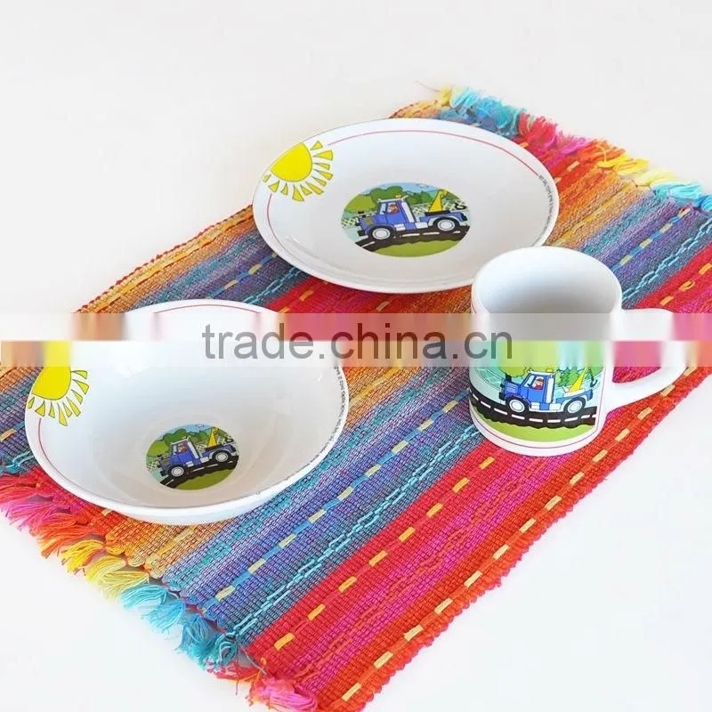 set of 5 porcelain kids dinner set for breakfastporcelain children dinner set