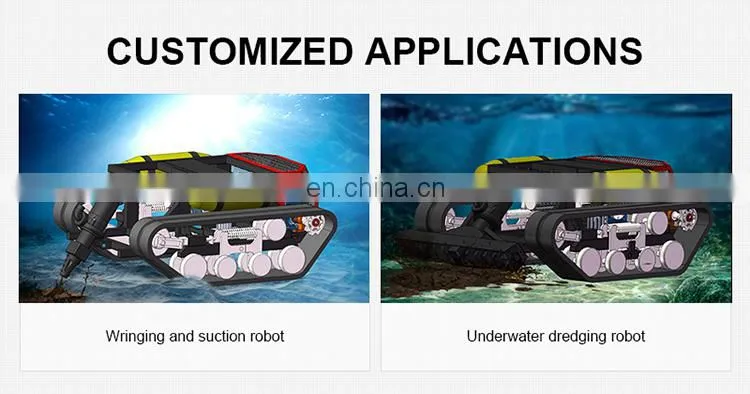 Big power provide 380V generator supply rubber track robot platform tracked robot chassis underwater robot chassis