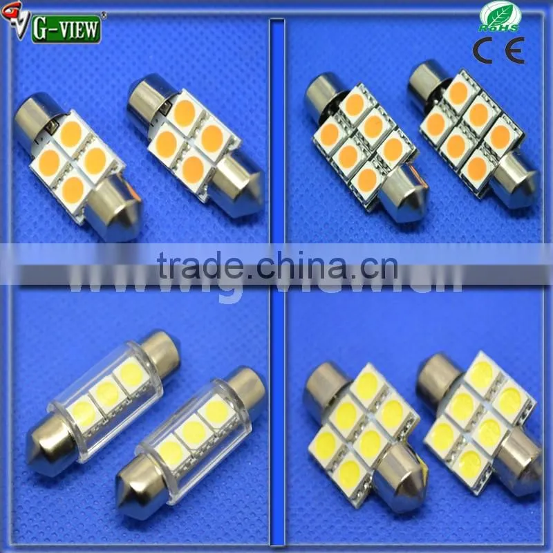 hotsale festoon led bulb 12v 24v 6 smd 1210 festoon 31mm