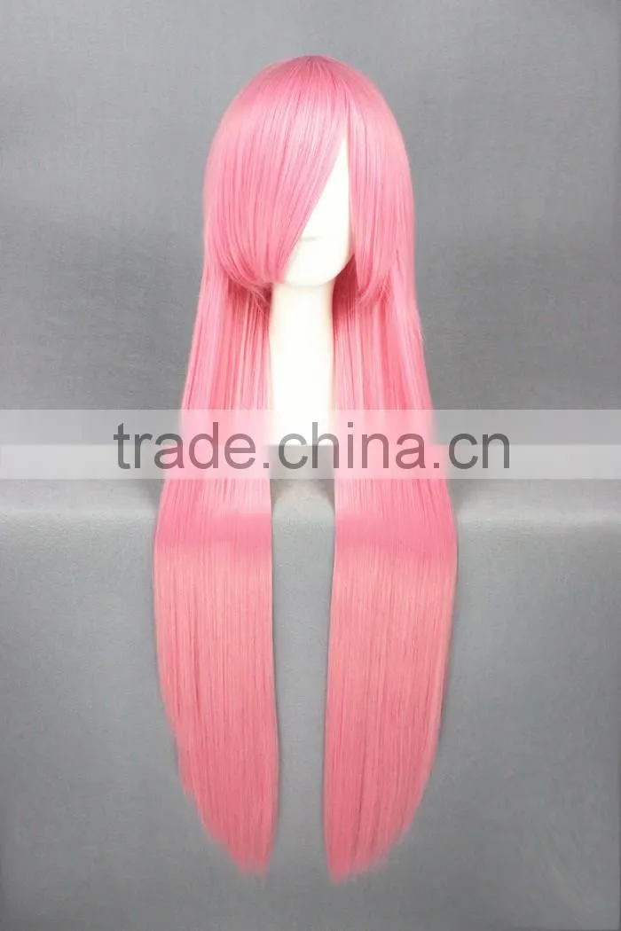 High Quality 100cm Long Straight Kuroko No Basketball Cosplay Hair Wigs Momoi Satsuki Pink Synthetic Anime Wig Party Wig