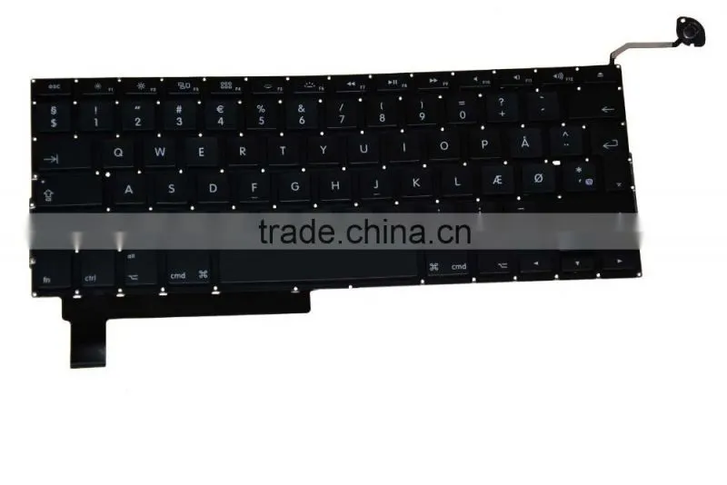 DK Danish Laptop keyboard Replacement Parts For Macbook Pro A1286 2008-2012