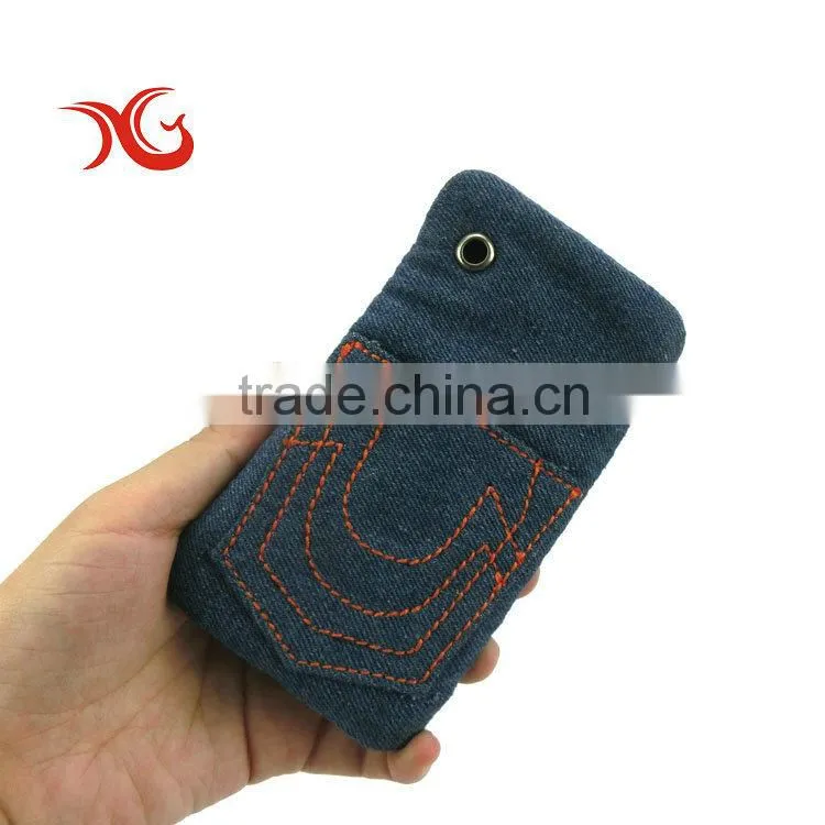 Hot sale china denim mobile phone pouch