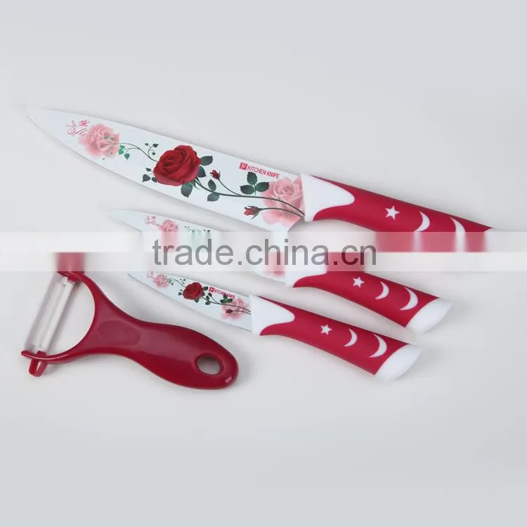 fashion ceramic stainless steel knife set