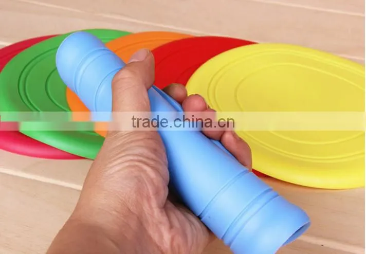 2015 Wholesale frisbee, high quality silicone frisbee, dog toy