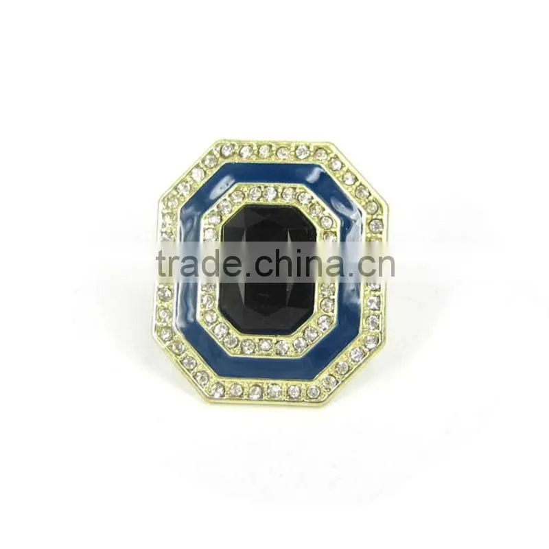 SQUARE GEMSTONE RINGS,MANY SMALL BALL CRYSTALS RING