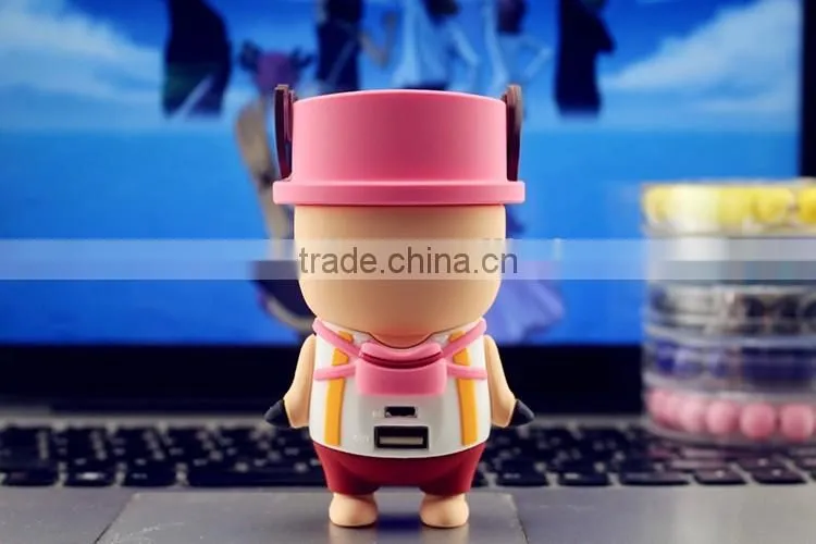 2016 Best Gift Model 2600mAh Portable One Piece Cartoon Power Bank, Mobile bank 2600mAh, cartoon mobile charger