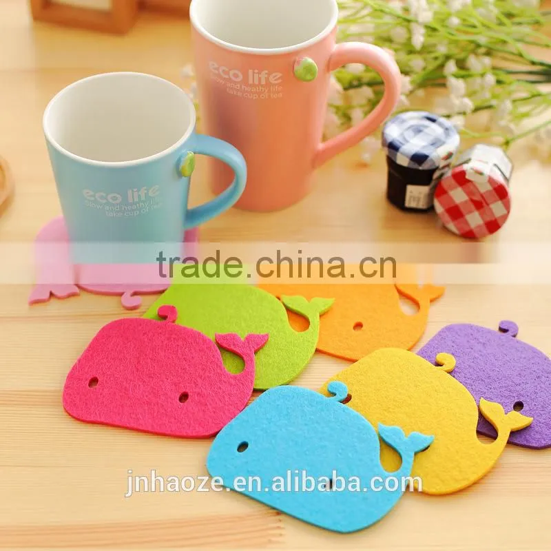 2015 special design whale coaster PVC Cup mat bowls JCH-010