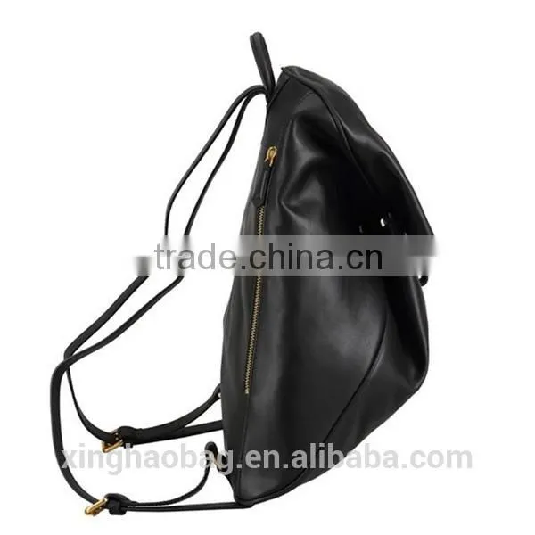 Guangzhou Leather Cheap High School Backpack 2014