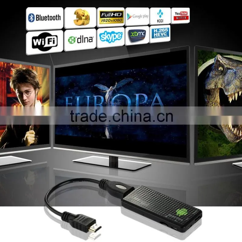 Vensmile Android tv stick MK809IV RK3128 Quad core 1GB/8GB BT4.0 WIFI 1080p H.265 KODI 16.0 RK3128 Android TV Stick