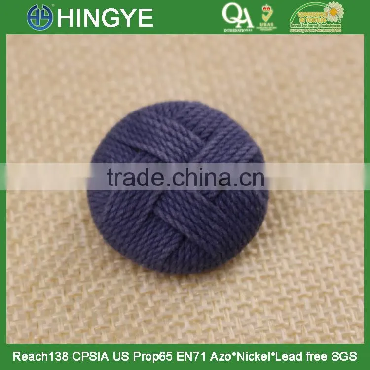 New arrival cotton thread covered button for garments 15783