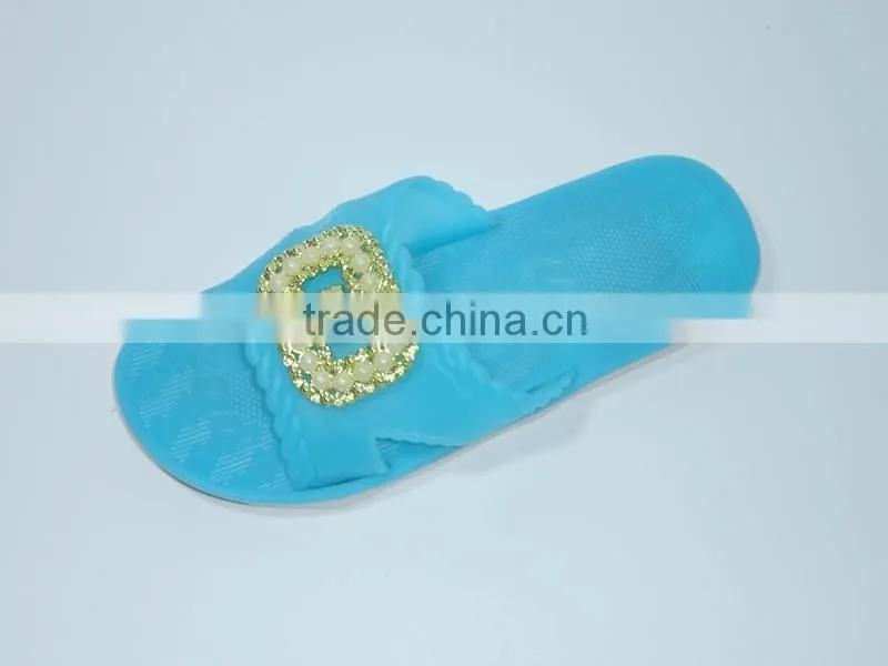 jelly slipper with flower for lady pvc slipper