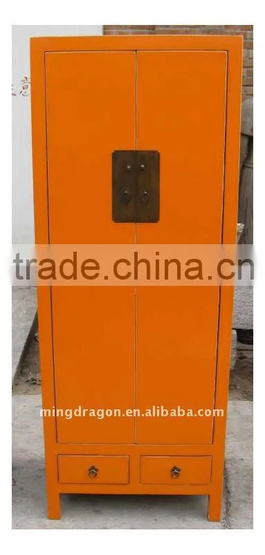 Chinese Antique Pink Wardrobe / Wedding Cabinet
