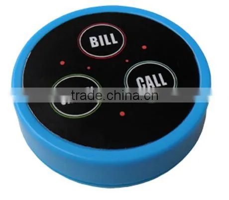 restaurant equipment with led display screen and 3-key table button for waiter service client