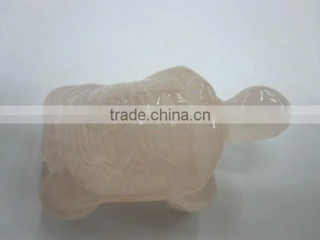 Rose Quartz carved turtle