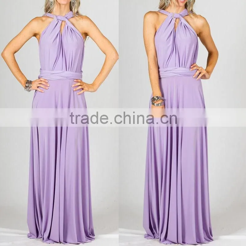 2016 Fashion Women Multi Way Convertible Wrap Dress Prom Gown Evening Formal Dress