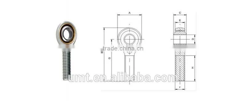 UC5 Rod end bearings M8*1.25
