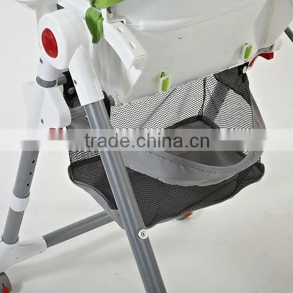 folding plastic highchair of baby
