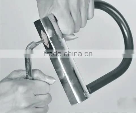 Motorcycle U Lock, Hardened Shackle, Double Locking, Dust Proof Cover