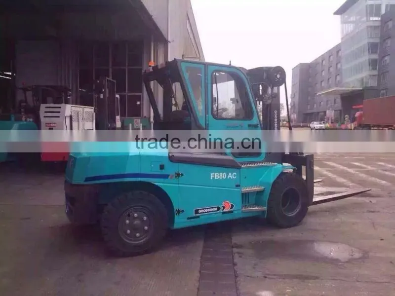 Goodsense 8 ton electric forklift trucks for sale with CE and CABIN best price
