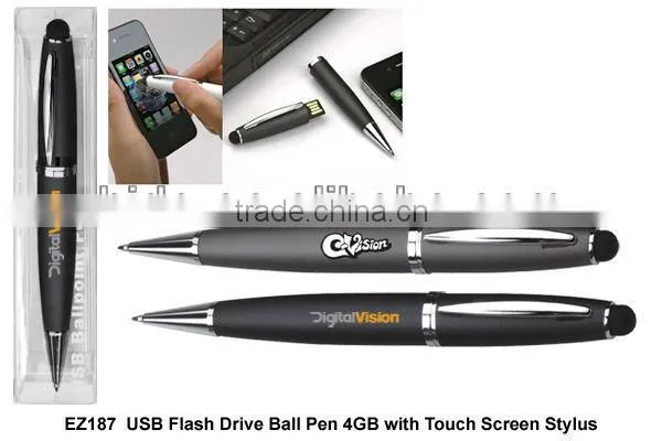 Promotional 3-in-one USB touch pen