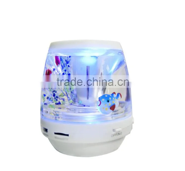New arrivel built in colorful LED light Wireless 3.0 Bluetooth Liquid Speaker with card slot