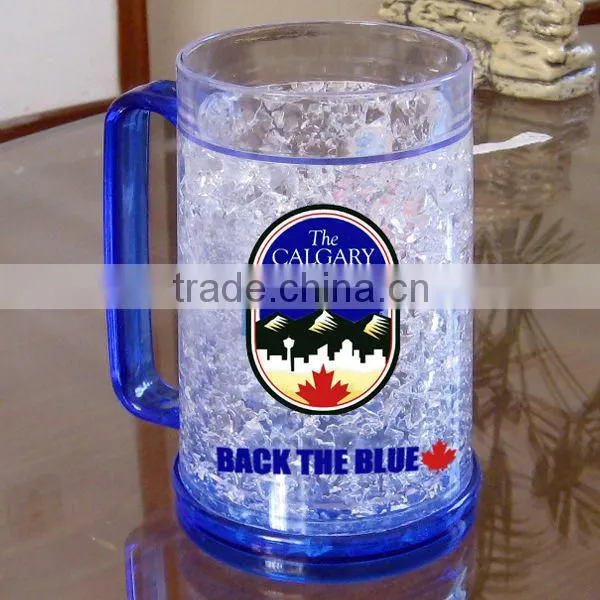 450ml/16oz BAP free plastic beer mug freezer