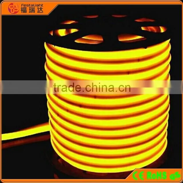 Canton festalight 2016 China supplier Holiday christmas decoration IP44 110V 220 volt colorful led neon flex rope light with CE