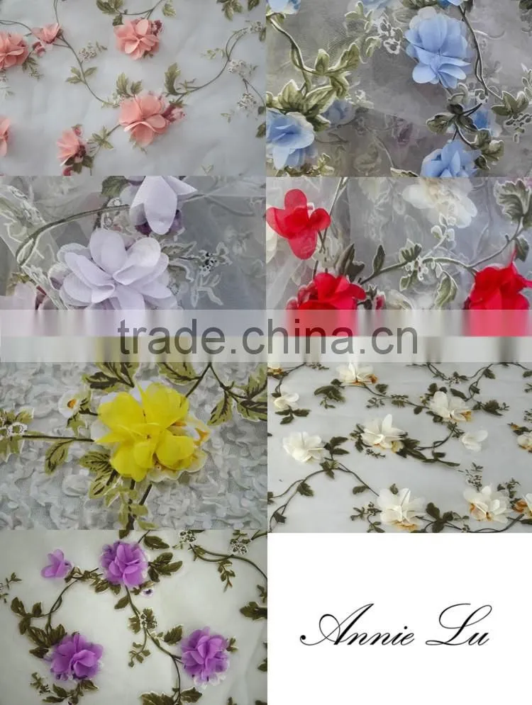 13"*108" organza embroidered wedding table runner