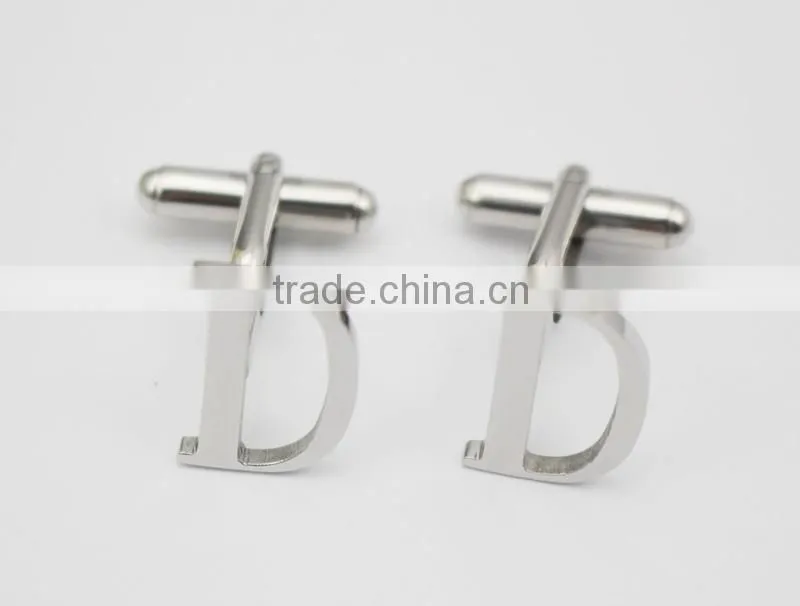 316L Stainless Steel Letter B Fashion Mens Cufflink With Logo