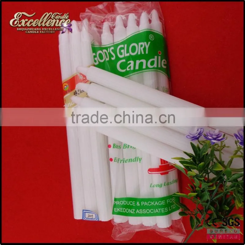 factory price pure white fluted stick candles supplier