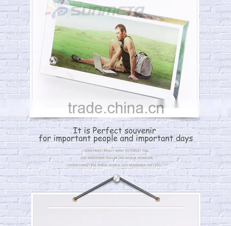 hot sale sunmeta sublimation glass photo frame with display stand BL-08