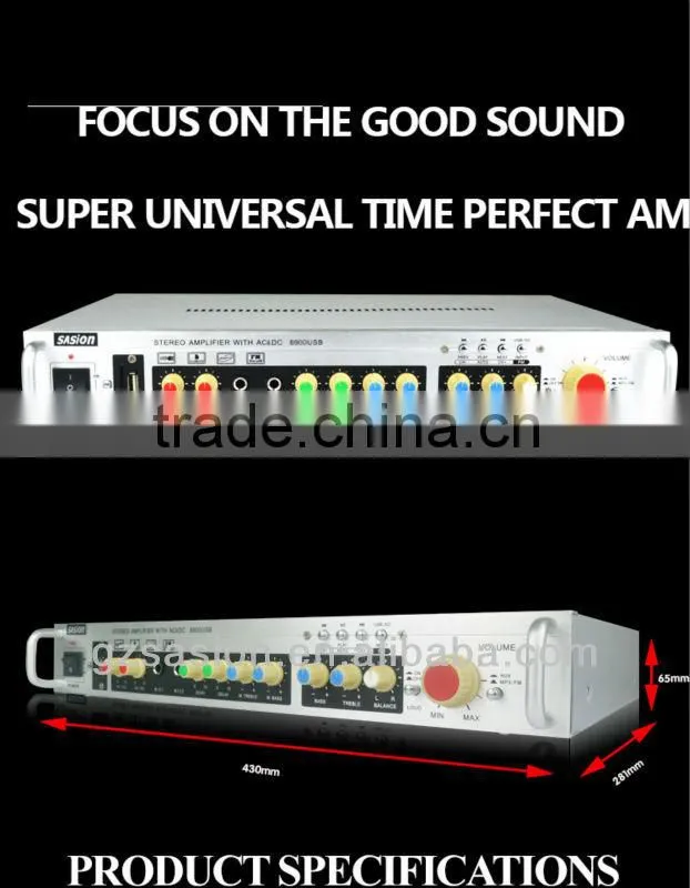 2016 new arrival SASION professional AC/DC amplifiers with USB/SD
