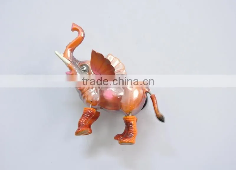 Pearl Powder 4 inch Plastic Thailand Elephant Tourist Souvenir Magnet