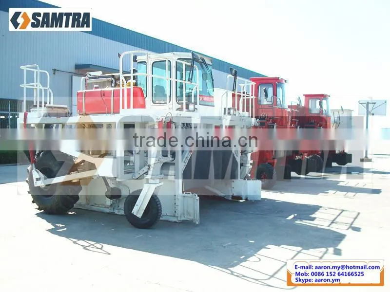 Self-propelled Compost Turner, Hydraulic Driven Roller and Walking Wheels Composter