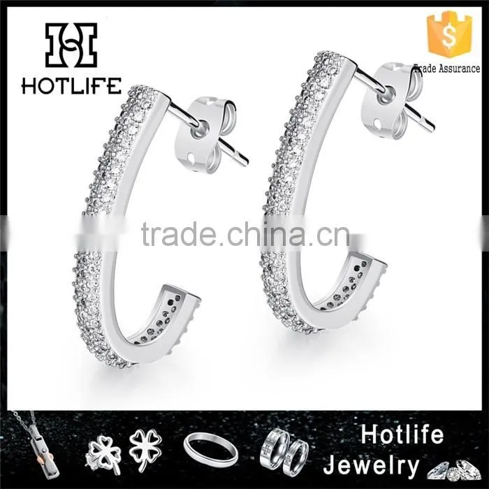 2016 simple gold plated gold earings designs for women