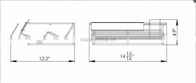 Quality Guarantee 8 Bottles Metal Counter Top Wine Display