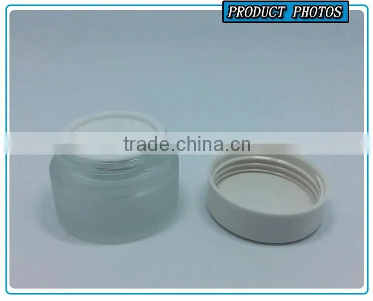 20g empty frosted glass cream jar