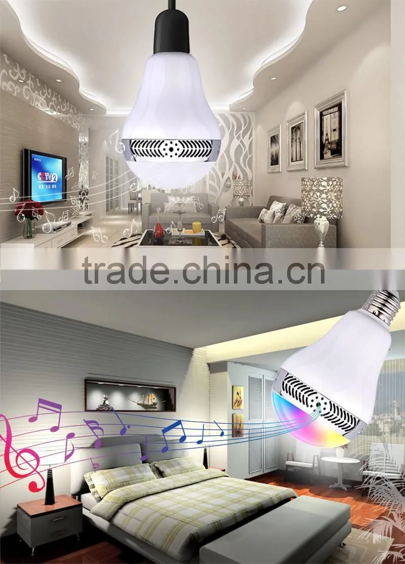Bluetooth Smart RGBW LED Light Bulb Speaker