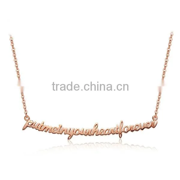 Fashion made in china pendant necklace, Letter pendant,necklace designs, gold necklace,